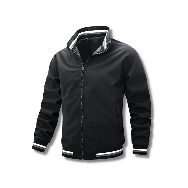 Women's casual zipper bomber jacket with seam pockets