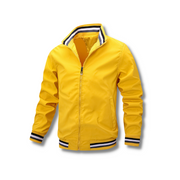 Women's casual zipper bomber jacket with seam pockets