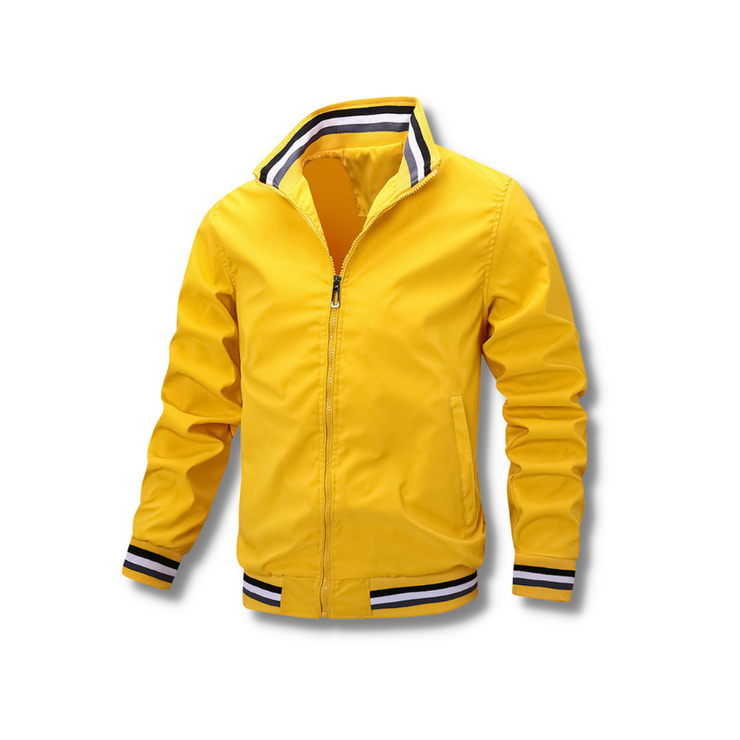 Women's casual zipper bomber jacket with seam pockets