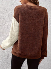 Women's loose-fit matching knitted pullover sweater