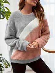 Women's loose-fit matching knitted pullover sweater