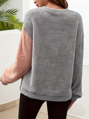 Women's loose-fit matching knitted pullover sweater