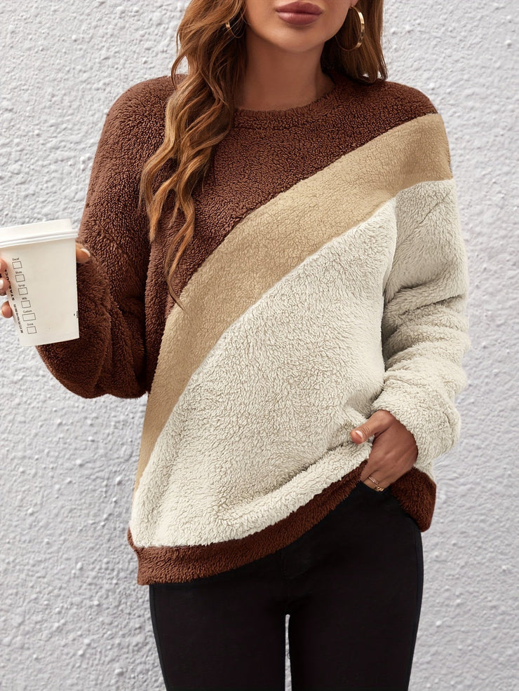 Women's loose-fit matching knitted pullover sweater