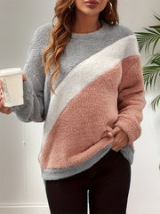 Women's loose-fit matching knitted pullover sweater