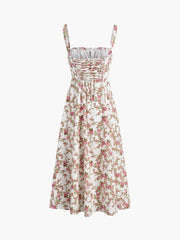 Women's sleeveless floral midi sundress