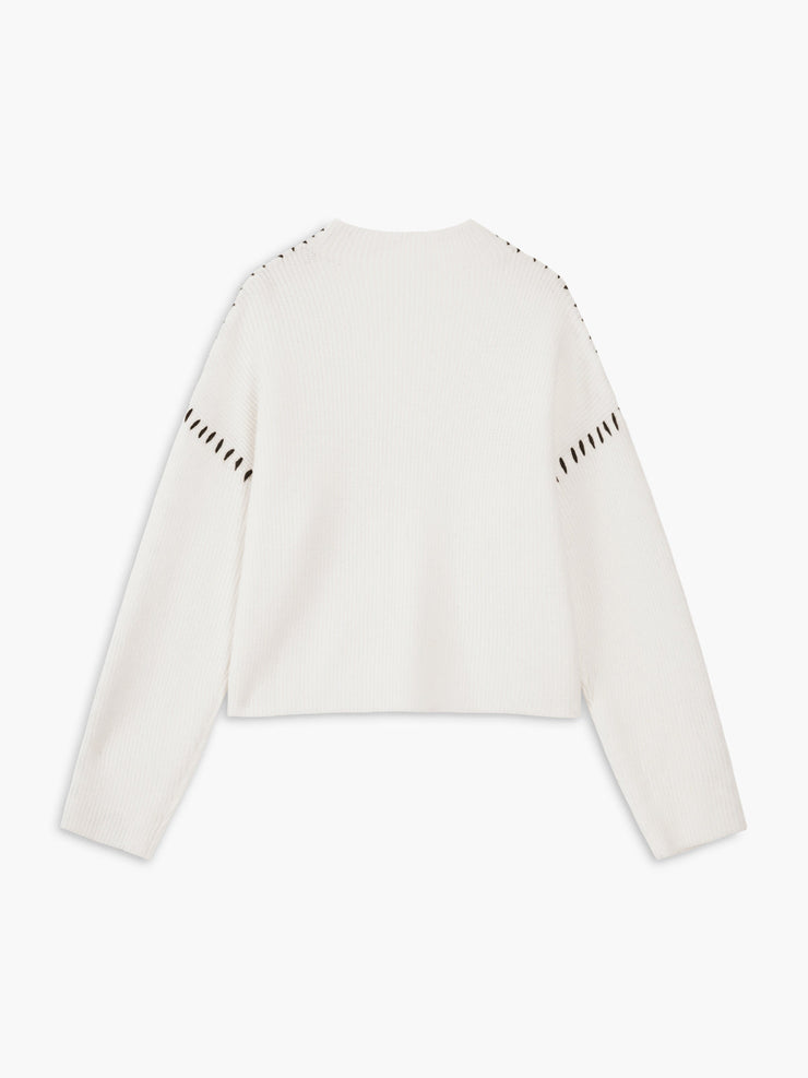 Women's oversized mock neck sweater