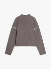 Women's oversized mock neck sweater
