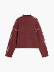 Women's oversized mock neck sweater