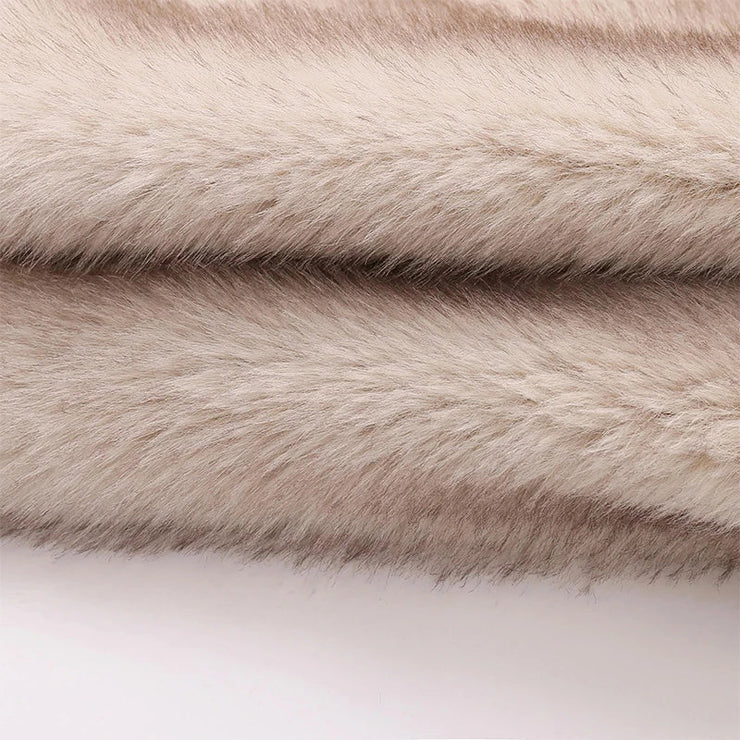Casual faux fur jacket for women
