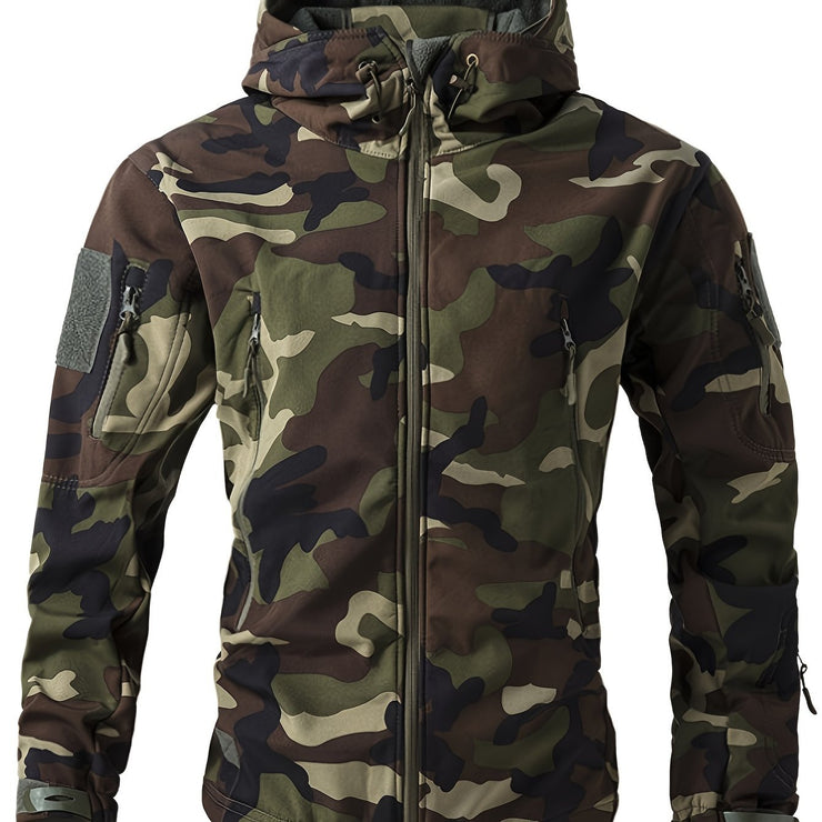 Men's three-in-one camouflage jacket breathable all-weather outdoor windbreaker