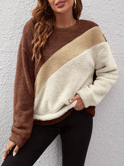 Women's loose-fit matching knitted pullover sweater