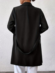 Women's double-breasted trench coat fashion casual windbreaker