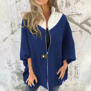 Casual coat with high collar for stylish women